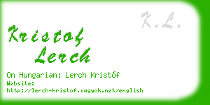 kristof lerch business card