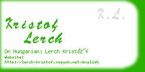 kristof lerch business card